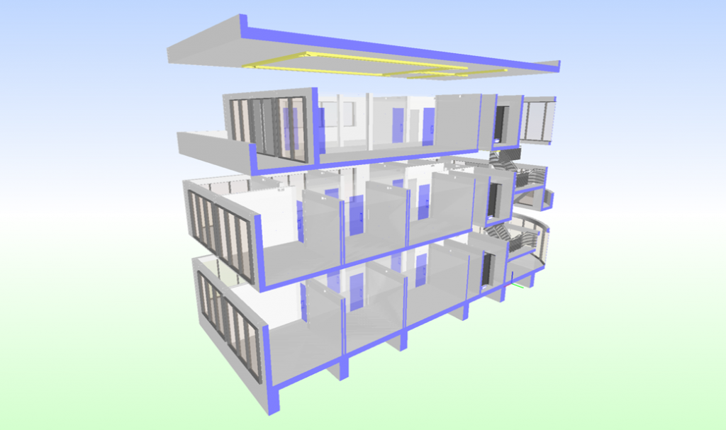 Digitales Modell eines Gebäudes
